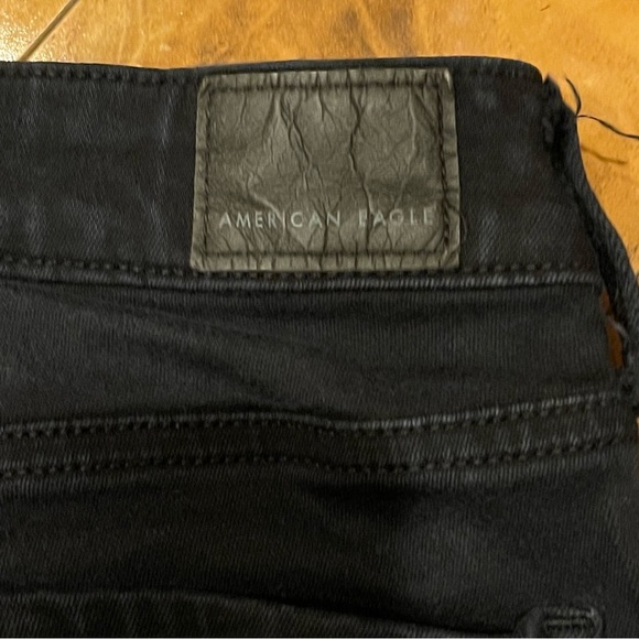 American eagle next level stretch black jeans, size 6 long - Picture 7 of 14